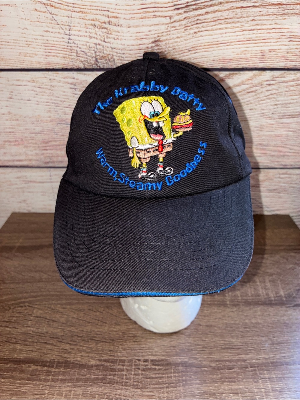 Pre owned Nickelodeon Spongebob Squarepants Black Boys Hat Size 4-7 Krabby 2003